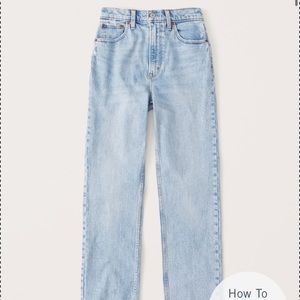 ABERCROMBIE ULTRA HIGH RISE 90S STRAIGHT JEANS NEW